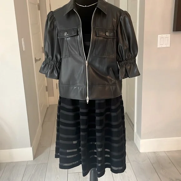 Cynthia Rowley Velvet Ribbon Mesh Strapless Dress Size 2 NWT - Picture 8 of 13